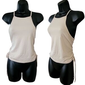 ❤️Ymi Collection Women's Cream Ruched Sleeveless Top☆